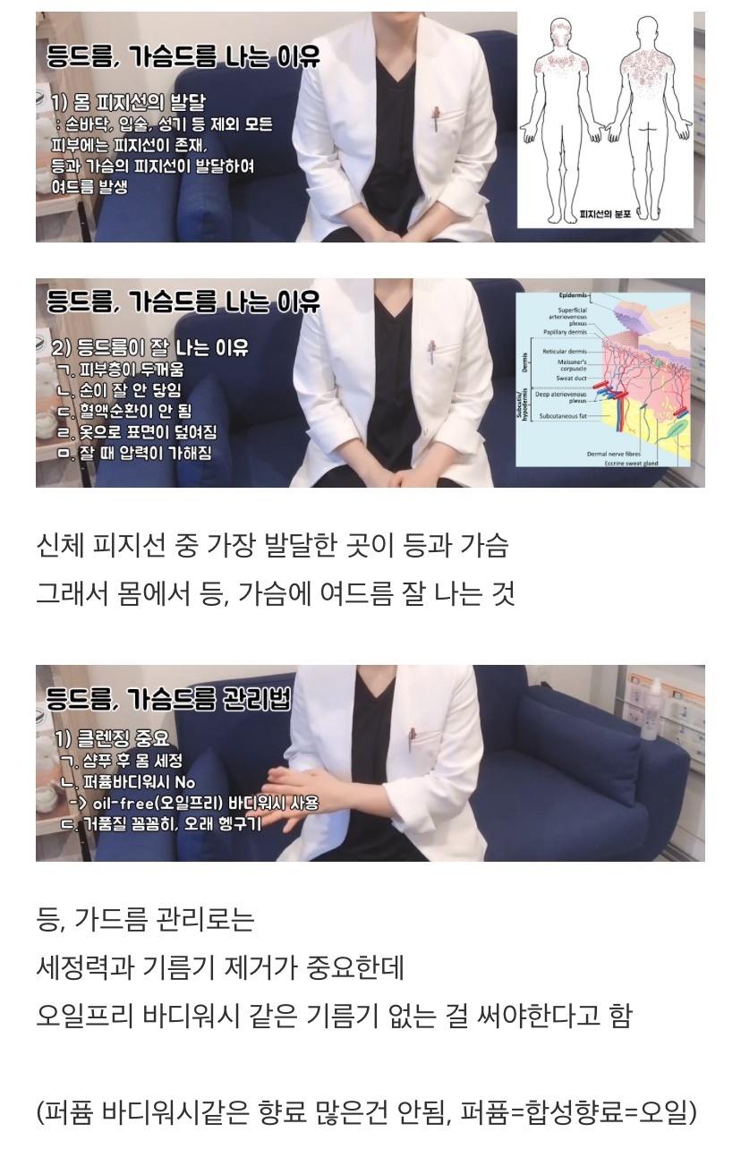 [펌]등드름, 가드름 나는 이유