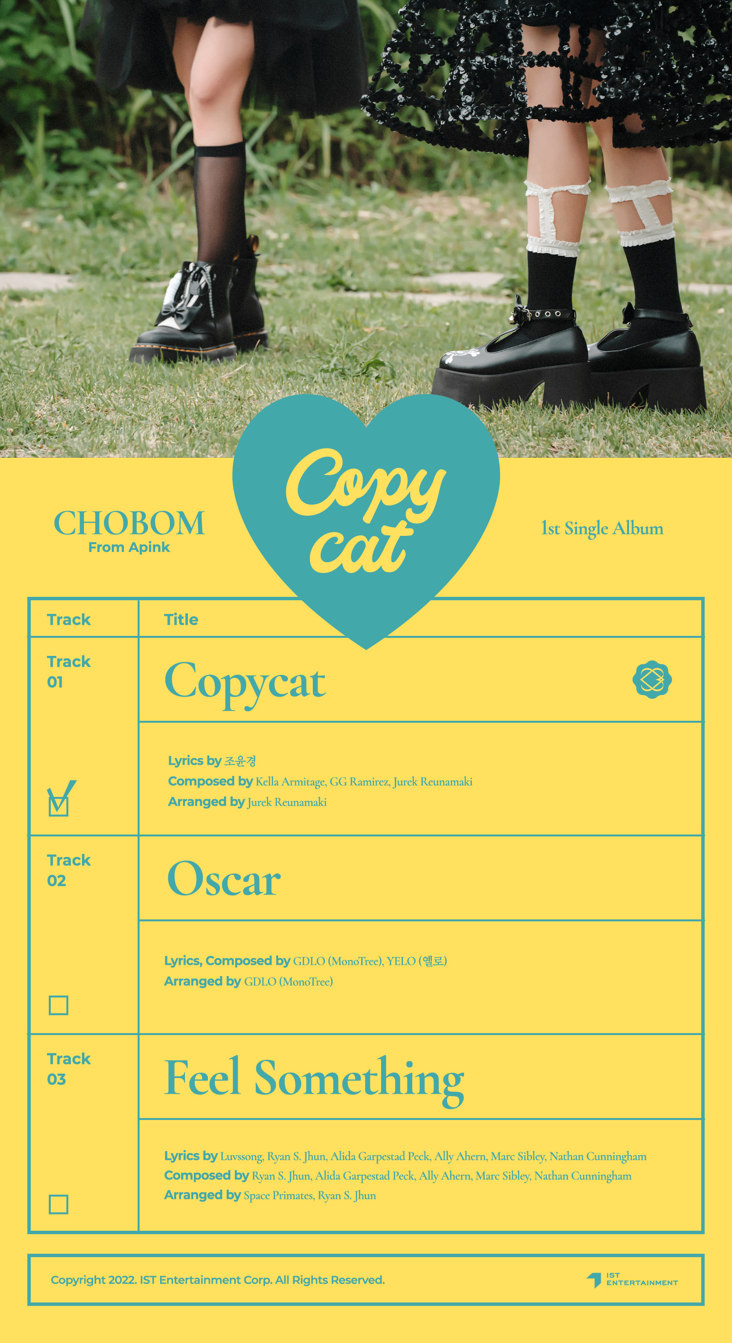 에이핑크 유닛 초봄(CHOBOM) 1st Single Album [Copycat] Track List