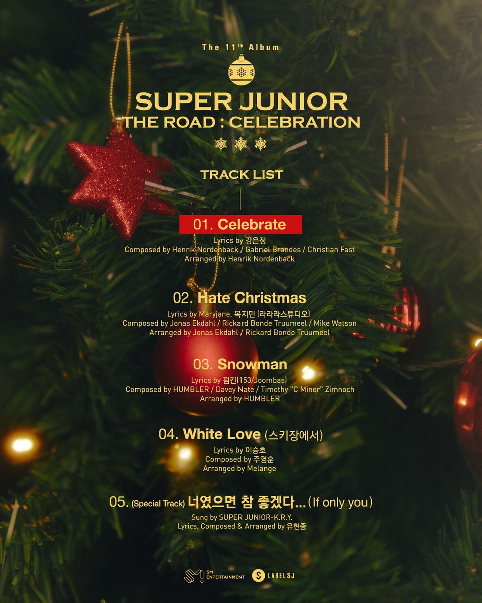 슈퍼주니어 The 11th Album Vol.2 [The Road : Celebration] Track List