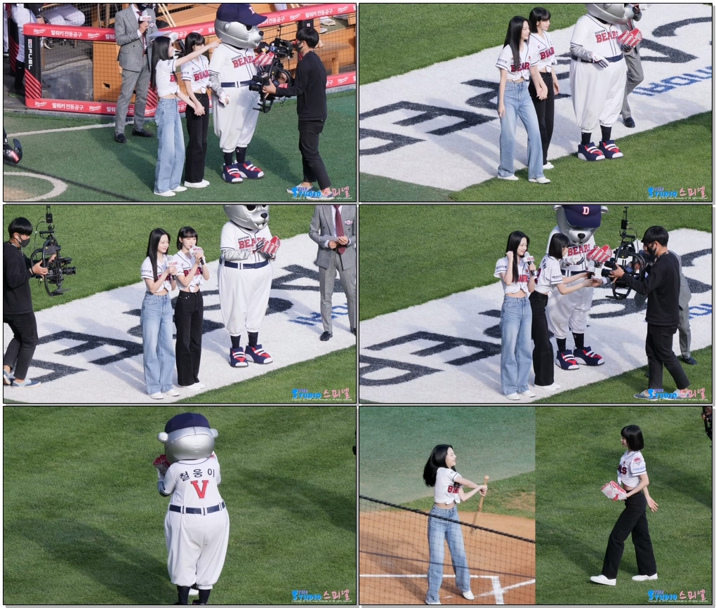 르세라핌 김채원 홍은채 시구 시타 직캠 (LE SSERAFIM CHAEWON & EUNCHAE fancam) @ 220507 두산베어스