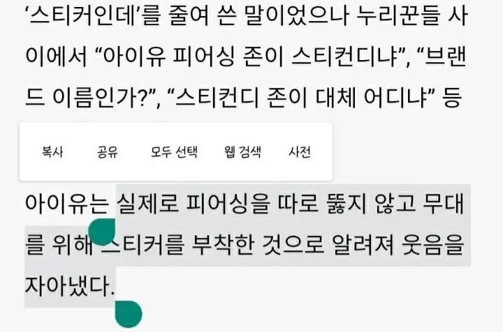 아이유 스티컨디존