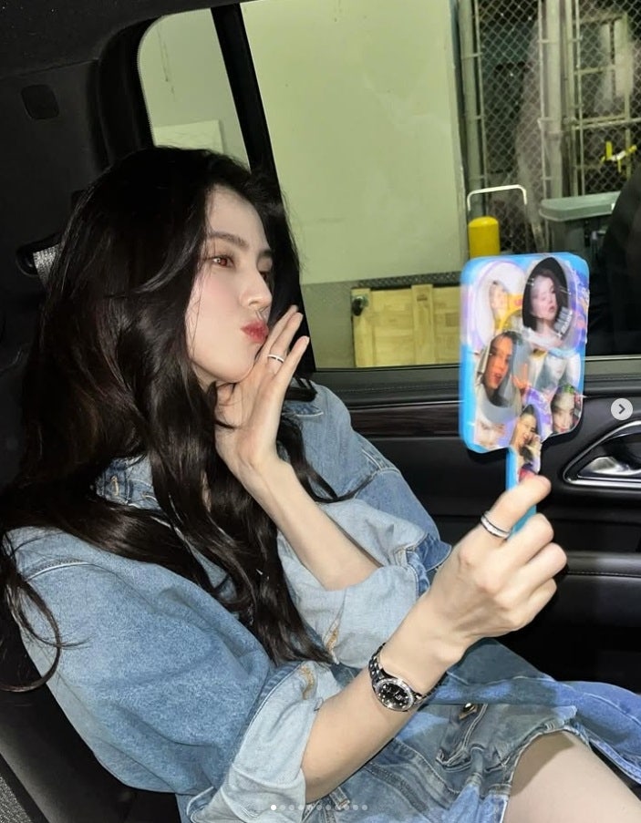 한소희 청청 패션