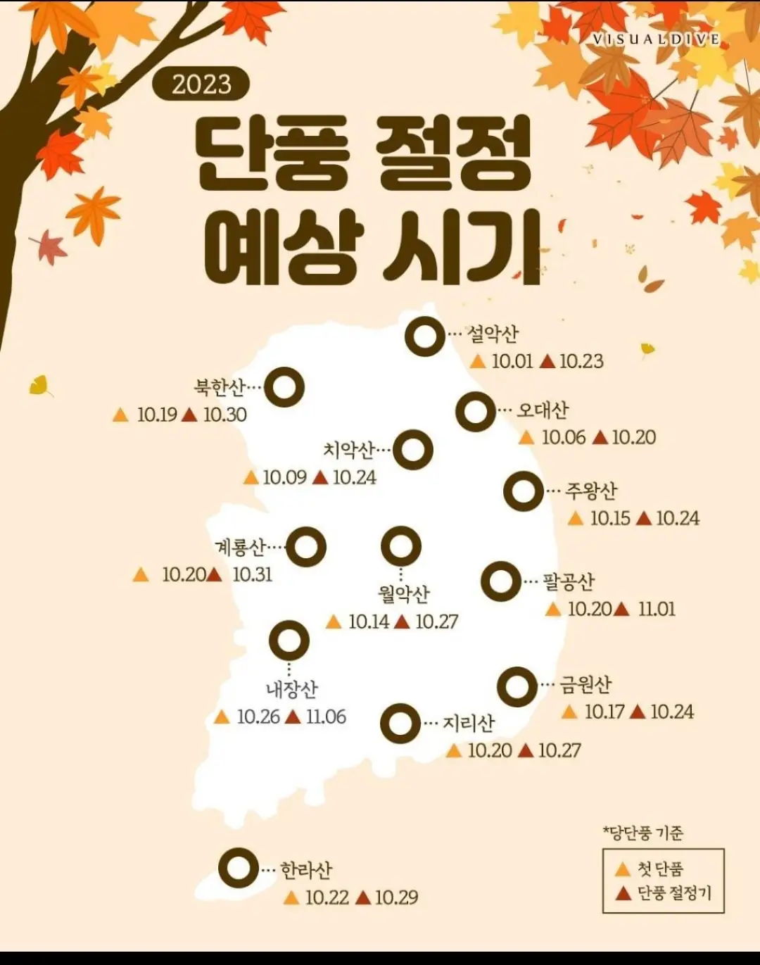 단풍 절정 예상 시기