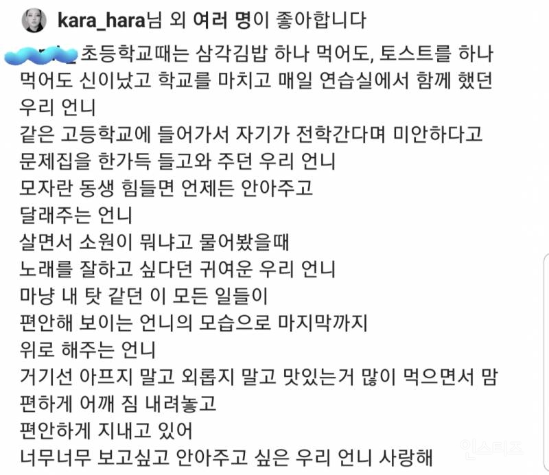 소원이 뭐냐는 지인의 질문에 생전 구하라가 한말.jpg