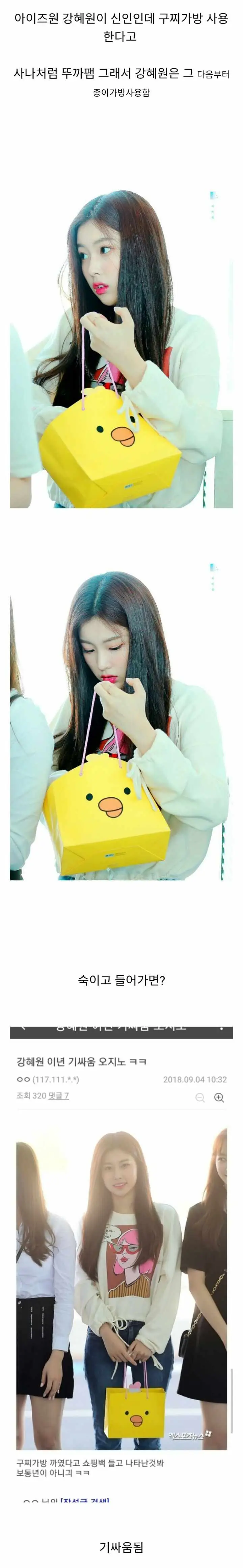 다시보는 강혜원 구찌 가방 사건