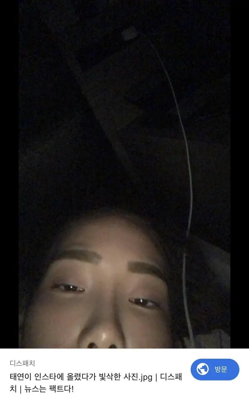 인스타에 올렸다가 빛삭한 태연