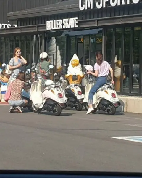 경주에서 예능 촬영 중인 핑클