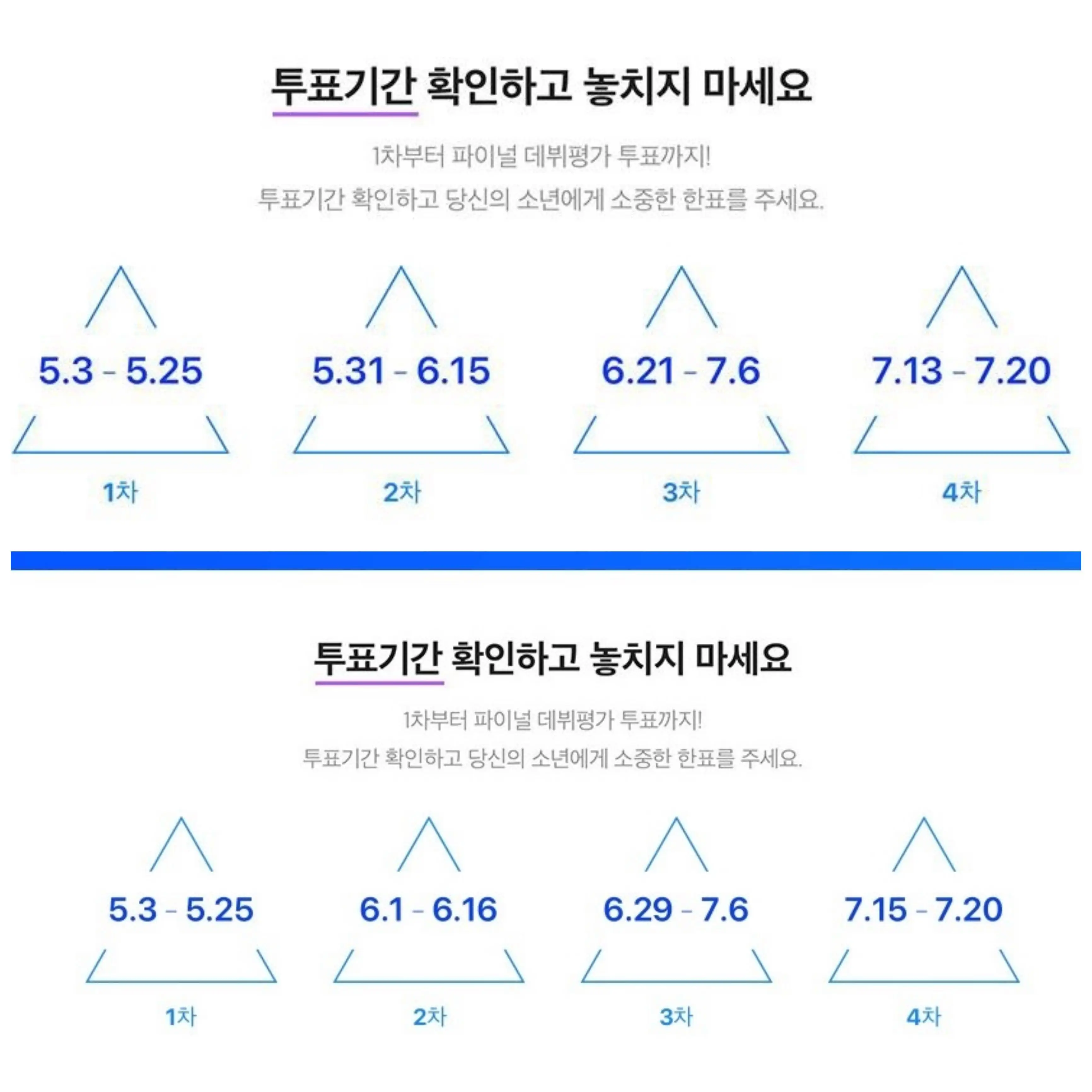 갑자기 투표기간이 바뀌어버린 프로듀스 X 101