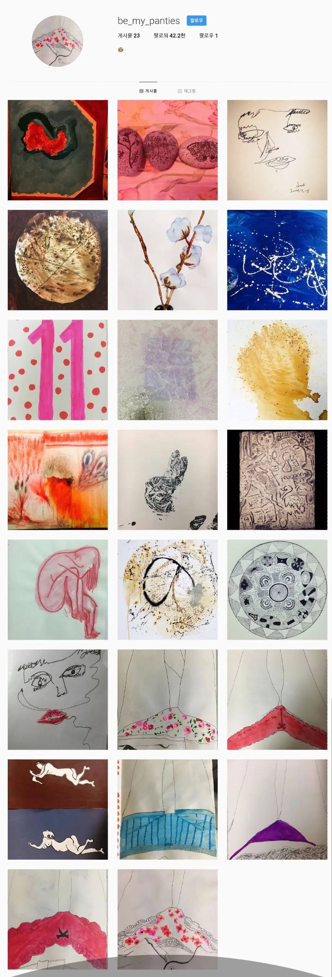 설리가 유일하게 팔로우 해놓은 인스타 계정