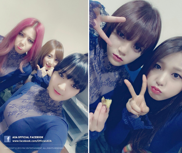 AOA 공식 페이스북 131112 업뎃 - At the final backstage of ‘Confused’