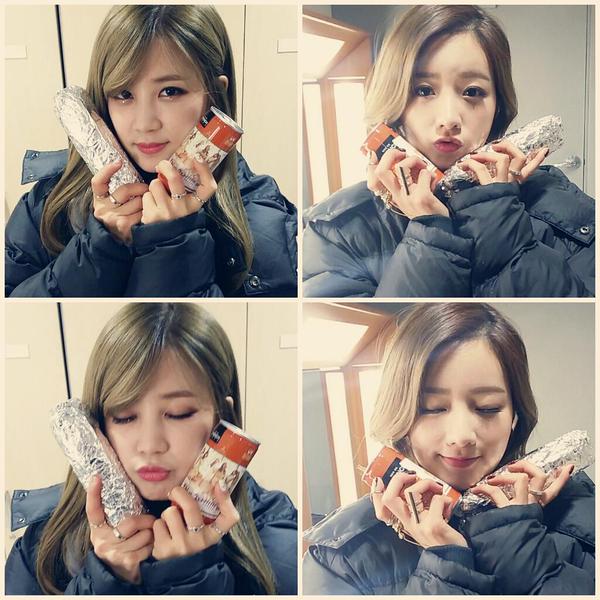 에이핑크 141214 트윗 업뎃 - 초롱이 뽀미가 쏜 김밥!!! 맛있게 드시길 ♡