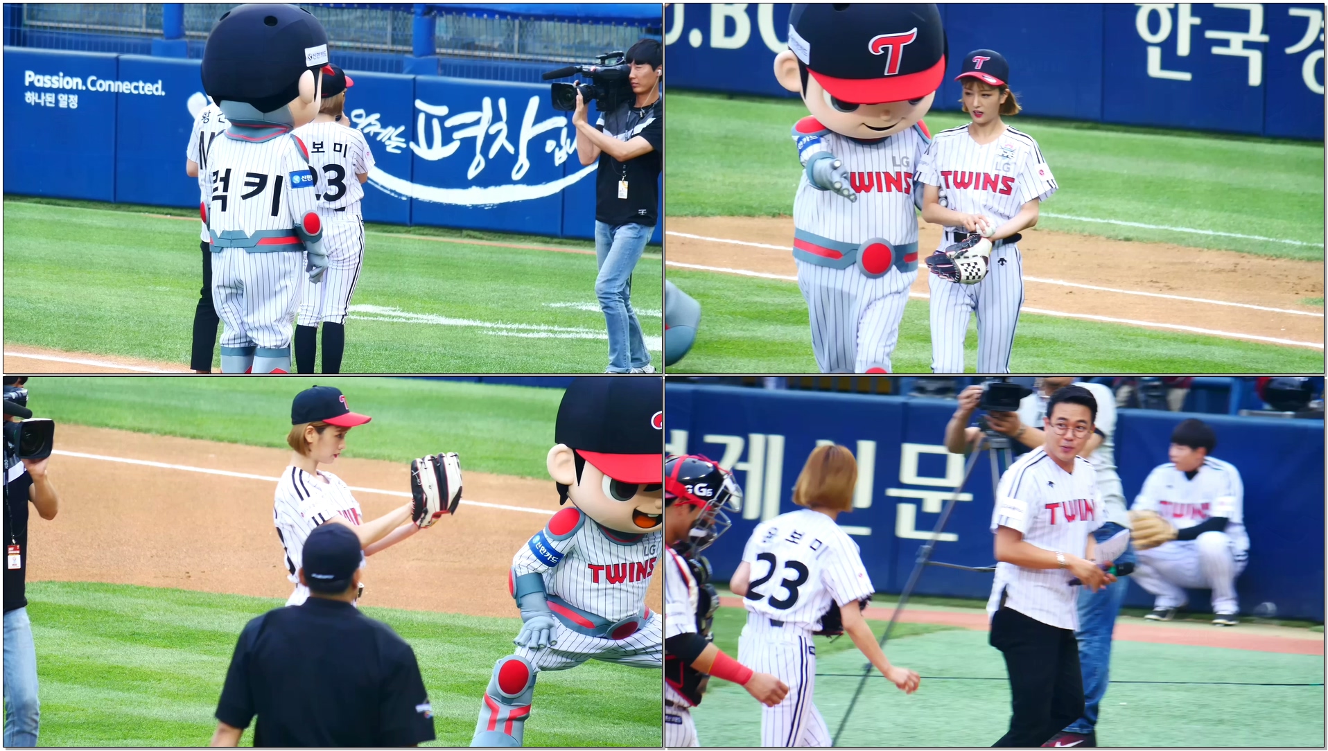 170620 LG 트윈스 VS 삼성 라이온즈 에이핑크 (APINK) 윤보미 시구 4K 직캠 by 팔도조선