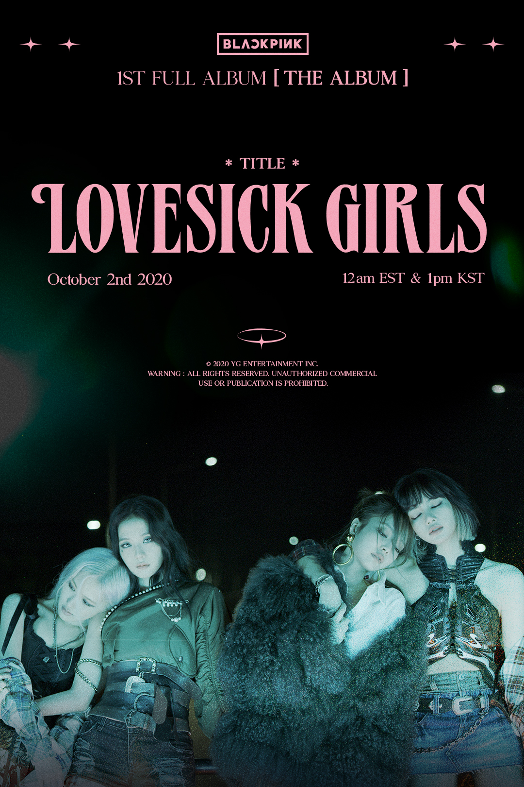 블랙핑크(BLACKPINK) 첫 정규 앨범 ‘Lovesick Girls’ 티저 포스터