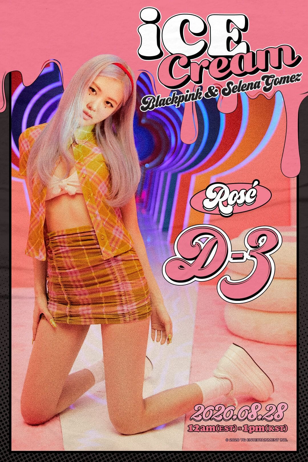 블랙핑크 X 셀레나 고메즈 – ‘아이스크림’ D-3 포스터