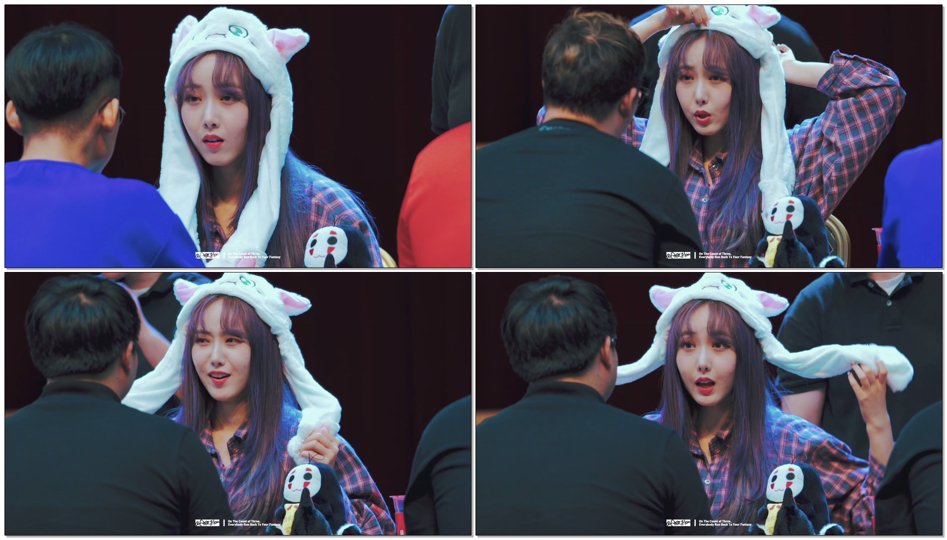 [여자친구(GFRIEND)] 180721 고양이 귀 인형 모자를 쓴 슈퍼 뽀짝 황