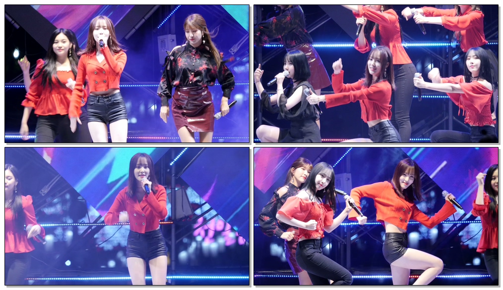 180915 연기에 놀란 유주 YUJU 직캠 : 여자친구 GFRIEND : 여름여름해 Sunny Summer : 양주 천일홍축제