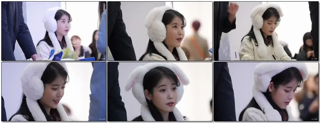 토끼 귀마개 쓴 아이유 IU : 토끼유 @ 191128 아이유 팬사인회