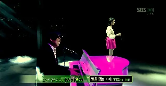 김광진 아이유 듀엣#귀염 돋는 아이유 오늘 컴백무대, 김광진 피아노 피처링 지원!