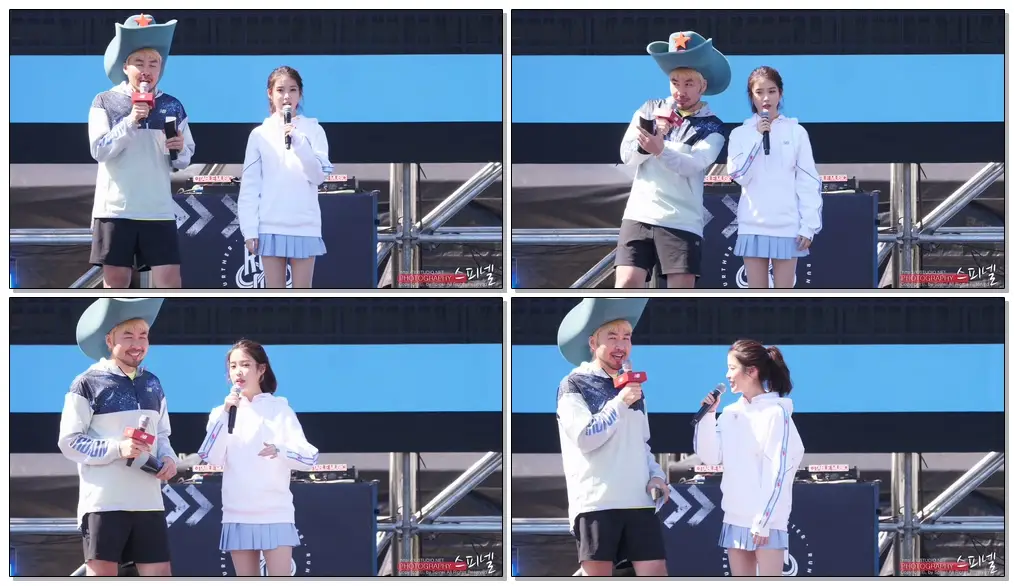 180909 아이유 IU 노홍철과 토크 4K 60P 직캠 @ 뉴발란스 마라톤 Run On by Spinel