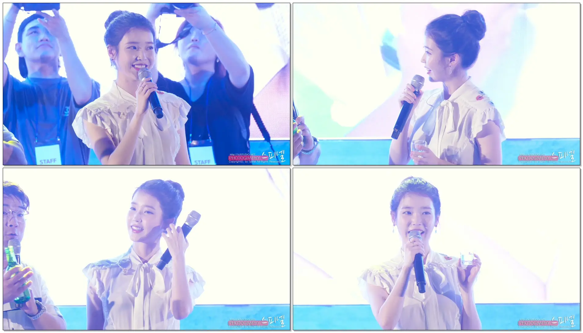 180803 소주 원샷 하는 참이슬 홍보왕 아이유 IU 4K 직캠 @ 해운대 하이트 by Spinel