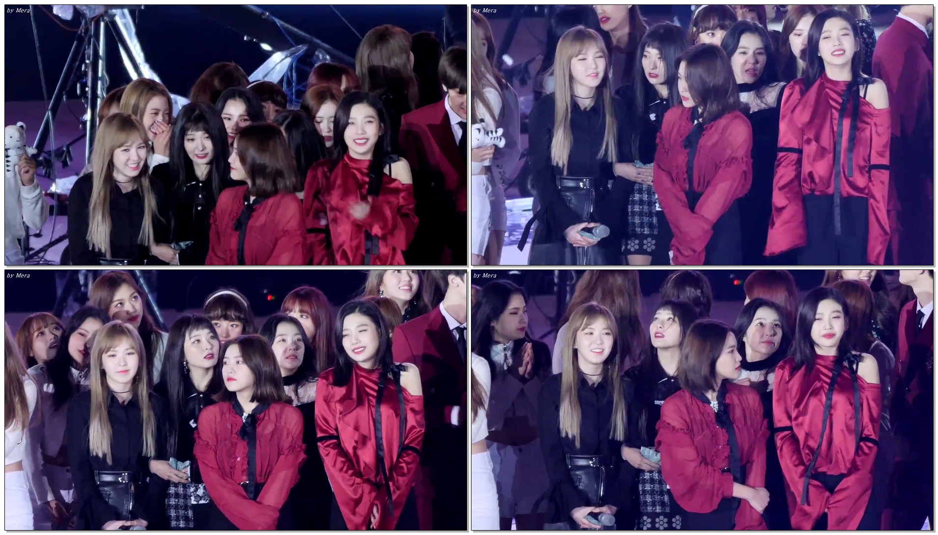171104 레드벨벳 (Red Velvet) 엔딩 (Ending) 추위에떠는 멤버들 [전체] 직캠 Fancam (2017 평창드림콘서트) by Mera
