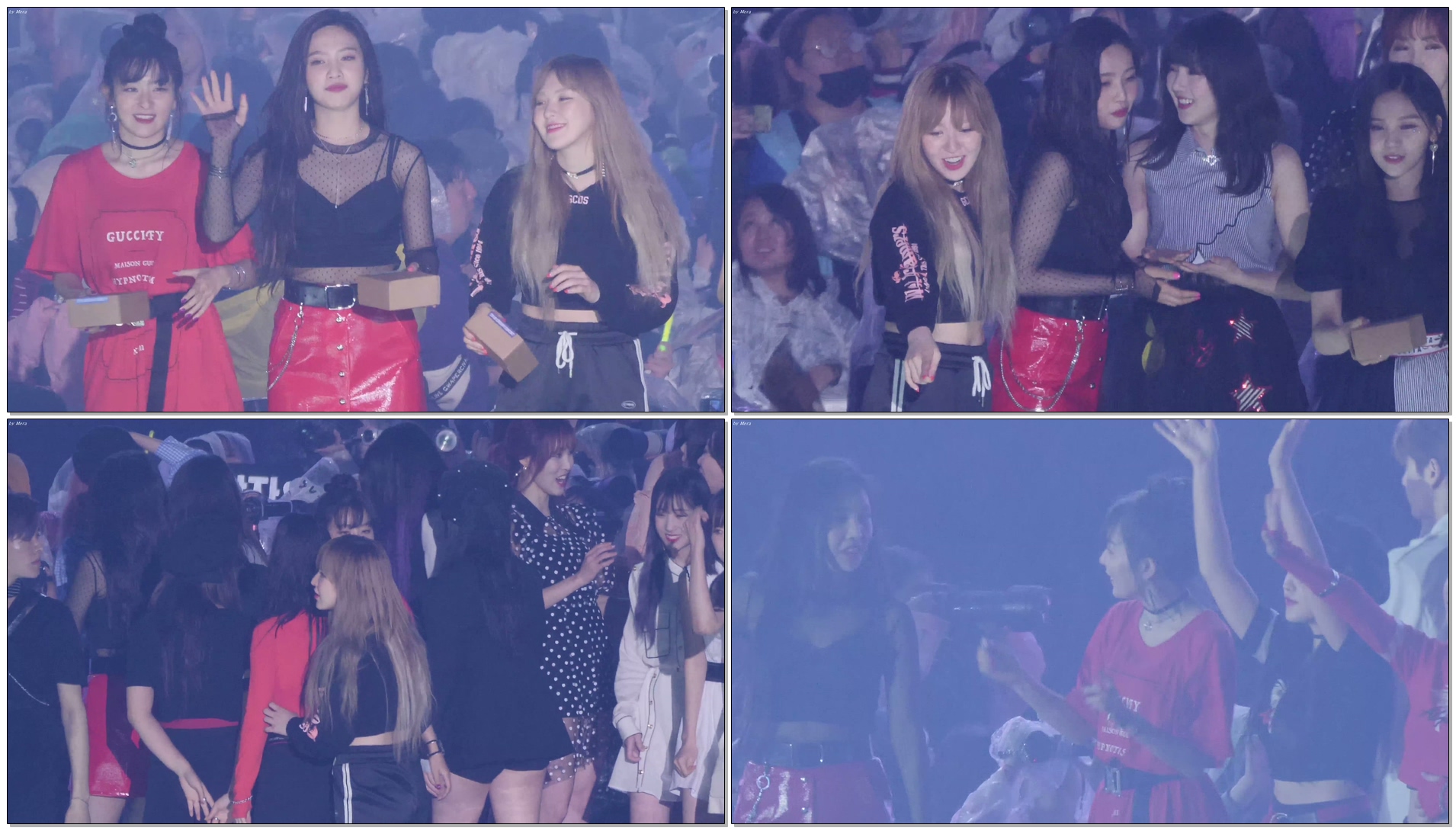 180512 레드벨벳 (Red Velvet),여자친구 전출연진 엔딩 조이 선물투척에 놀라는 아이린,슬기 (웬디 예린인사) [4K] 직캠 Fancam by Mera