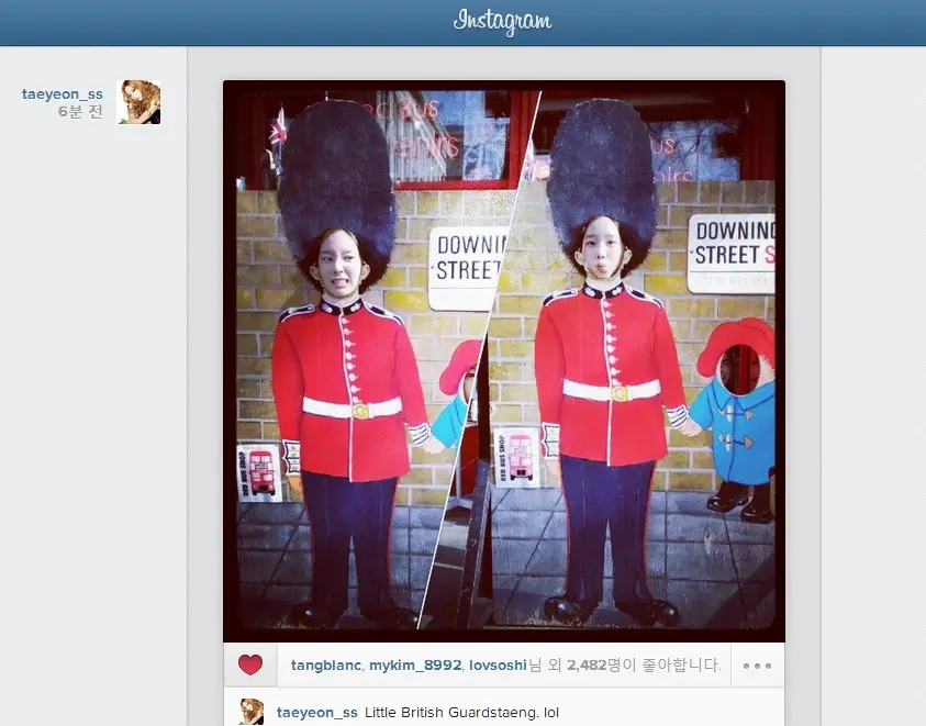 탱스타그램 업데이트 :: Little British Guardstaeng. lol