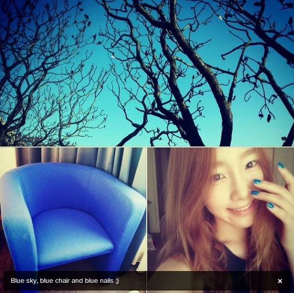 탱스타그램 업데이트 :: Blue sky, blue chair and blue nails ;)
