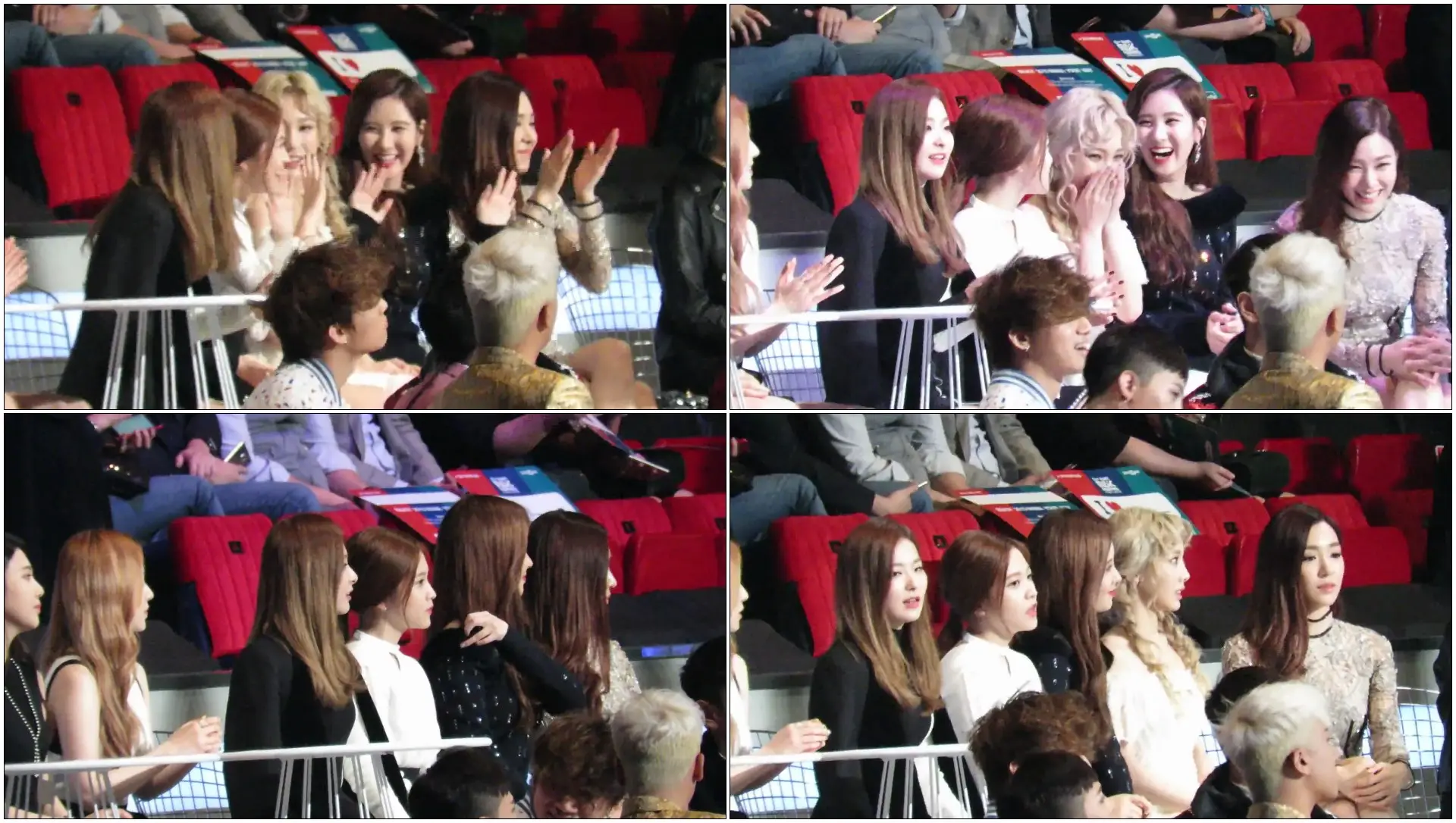 【FANCAM】TTS & Red Velvet Reaction to Taeyeon's Award Speech @MAMA 2015 IN Hong Kong