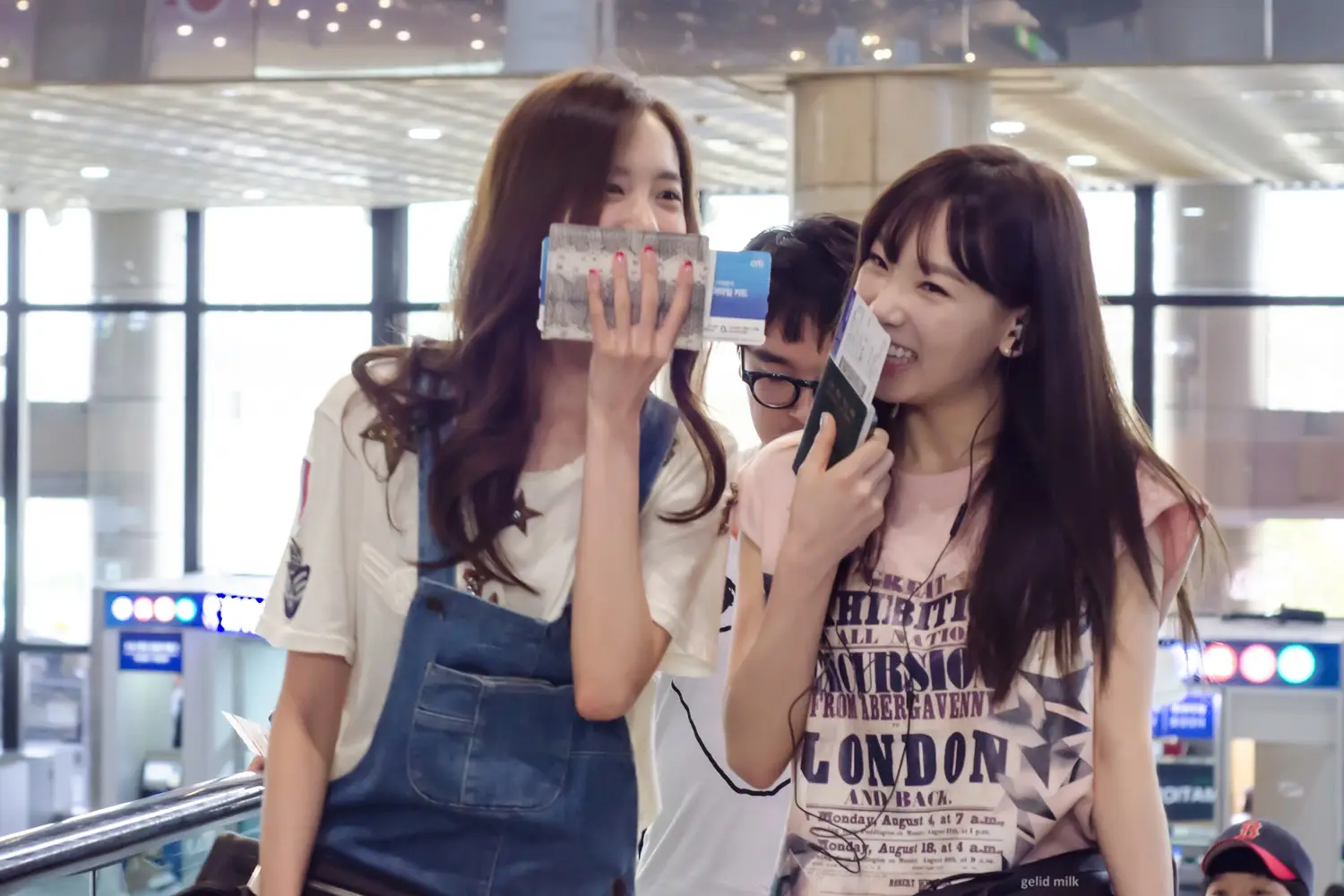 태연(with 윤아) 직찍 @ 140618 김포공항 출국 by Kilovolt TY, gelidmilk