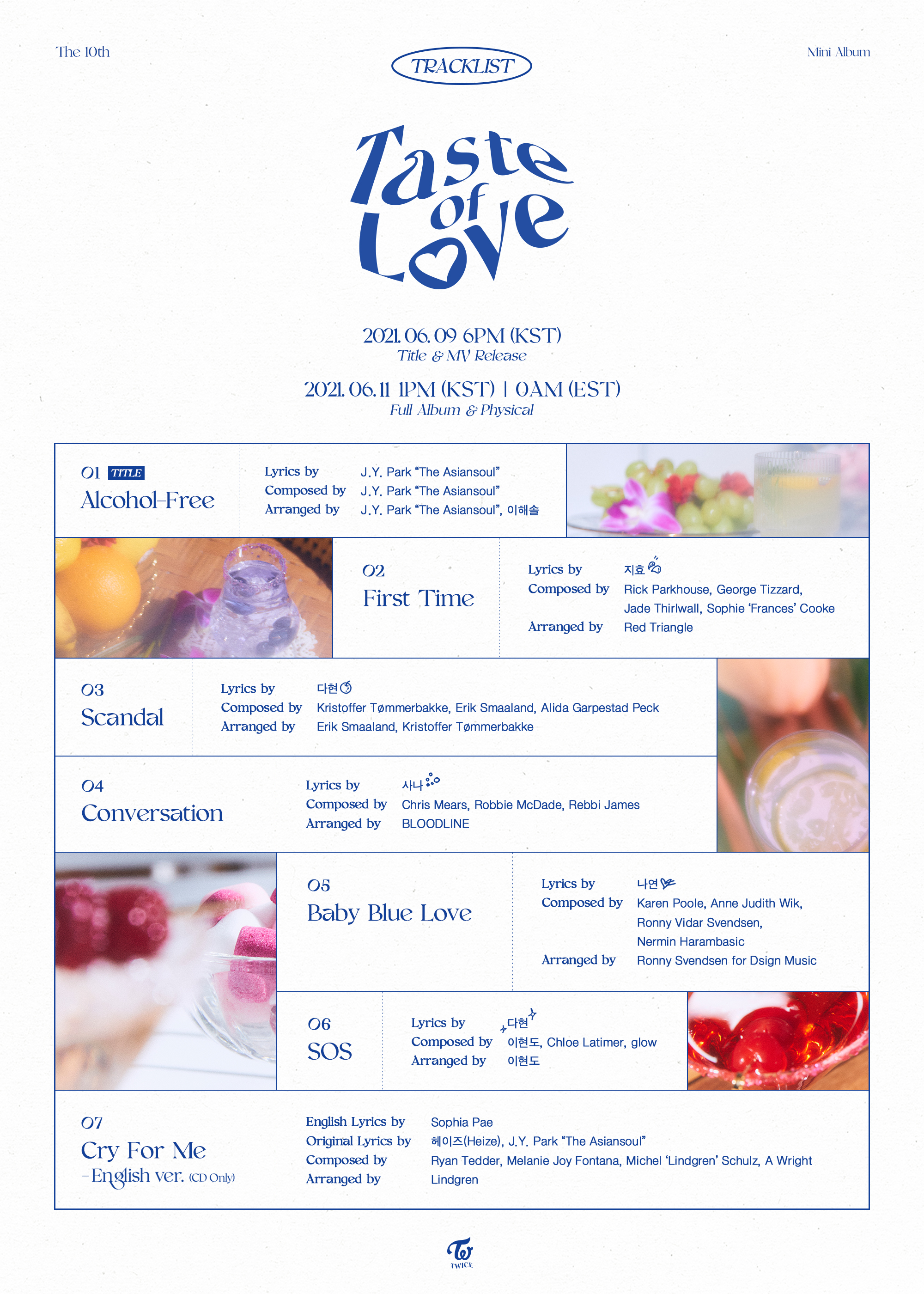 트와이스 The 10th Mini Album <Taste of Love> Tracklist