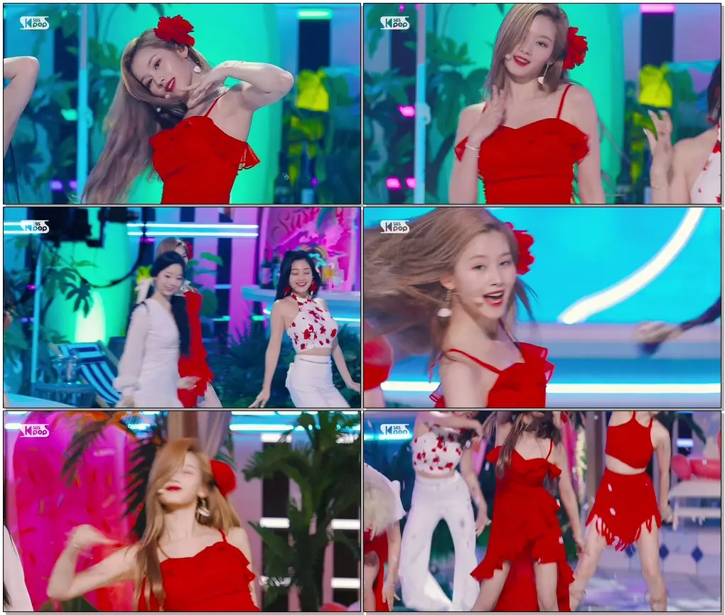 [페이스캠] 트와이스 사나 'Alcohol-Free' (TWICE SANA FaceCam)│@SBS Inkigayo_2021.06.13