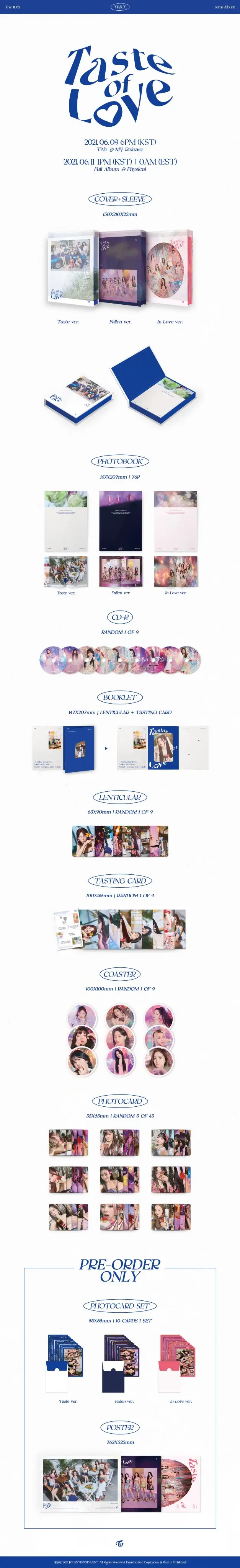 트와이스 The 10th Mini Album <Taste of Love> Album Preview