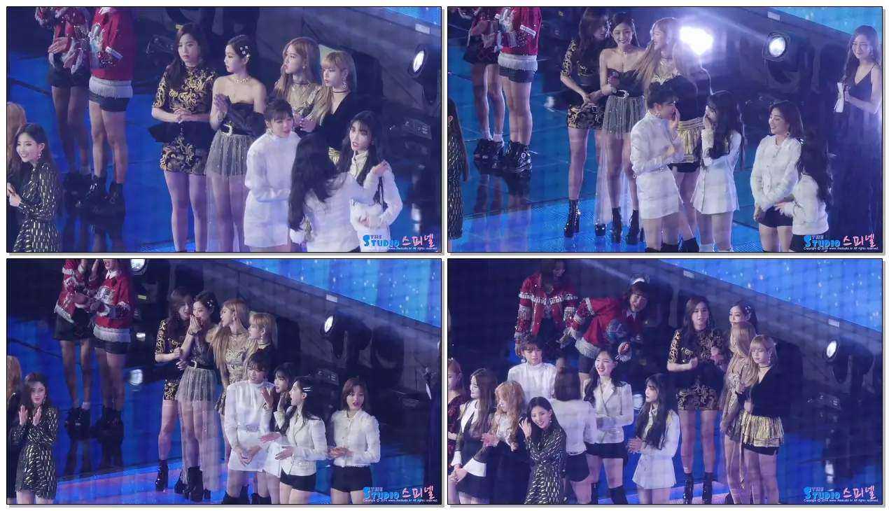 190105 트와이스 TWICE 청하와 친목 블랙핑크 BLAKCPINK 엔딩 ENDING 직캠 by Spinel