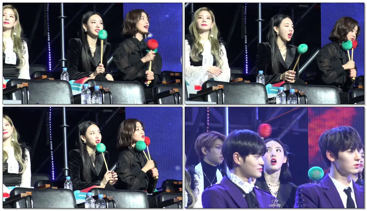 190106 골든디스크 TWICE 나연 대기석 리액션 캠 part 1