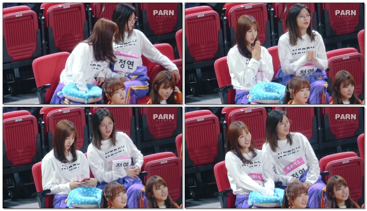 190107 트와이스(TWICE) 아육대 Fancam - 리듬체조 경기중 채연과 짧은 만남