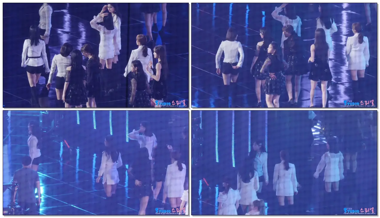 190105 트와이스 TWICE 지효 와 여자친구 GFRIEND 친목 ENDING 직캠 by Spinel