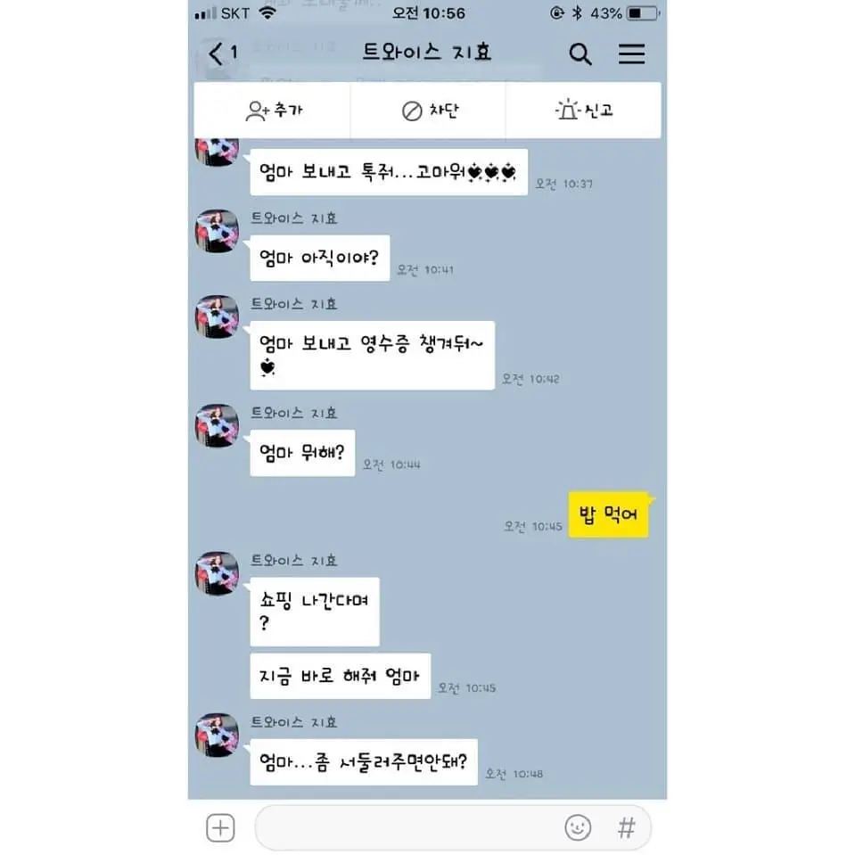 지효 사칭해서 송금해달라고 했던 사칭범