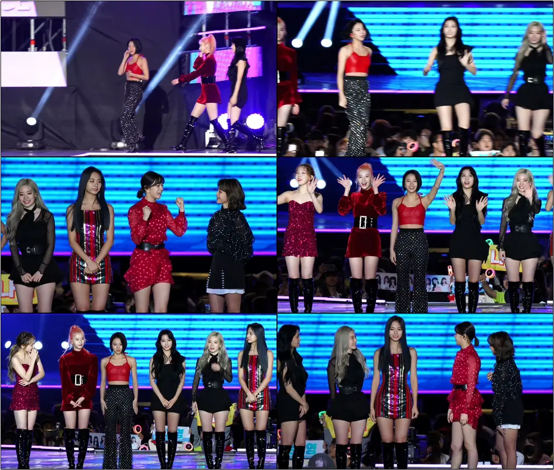 191006 #TWICE (#트와이스) go to the front (돌출 무대로 나가는 중) 