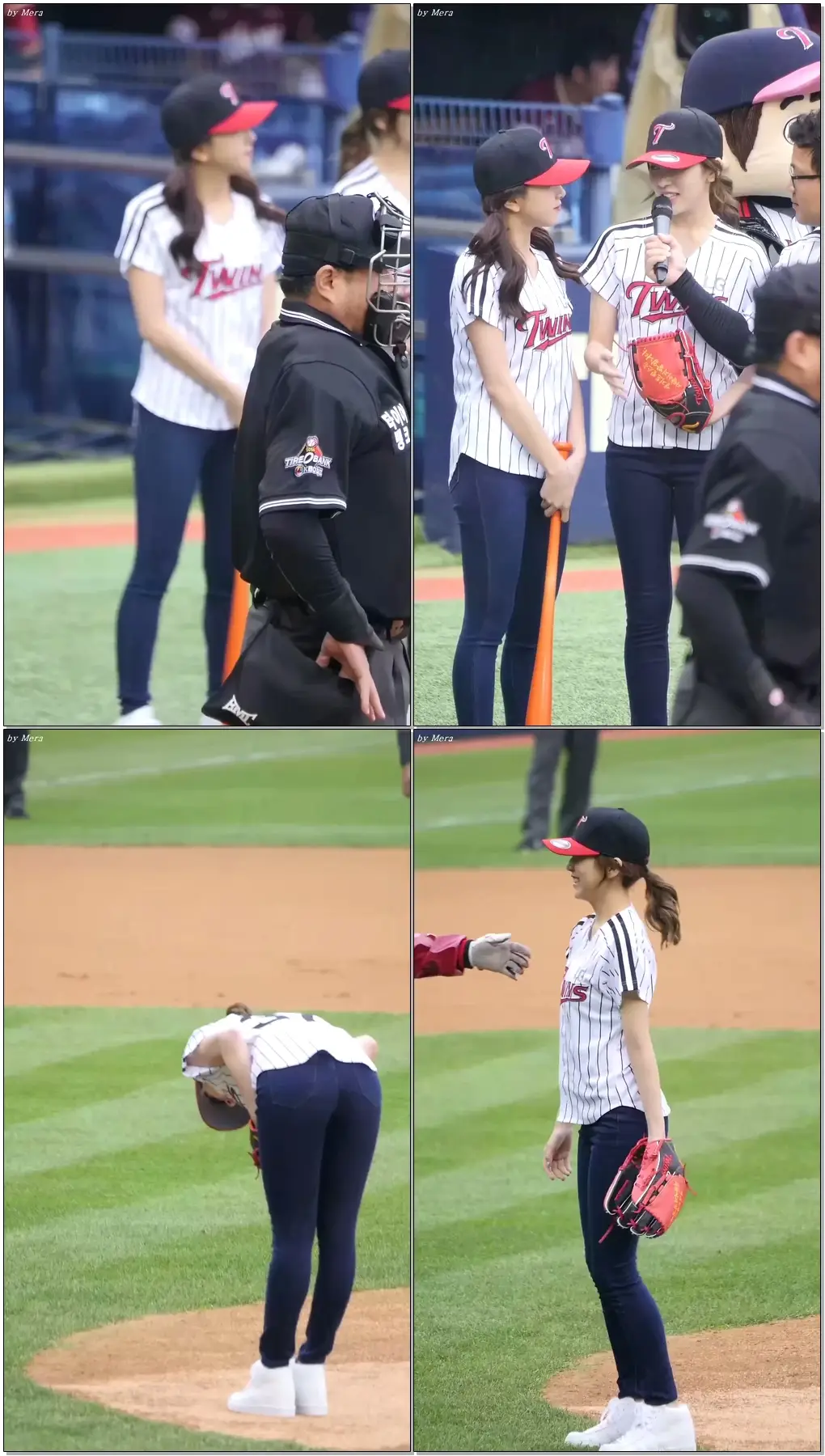 161016 트와이스 (TWICE) 시구,시타 Pitch the First Ball [미나,채영] Mina, Chae Young 직캠 Fancam (잠실야구장) by Mera