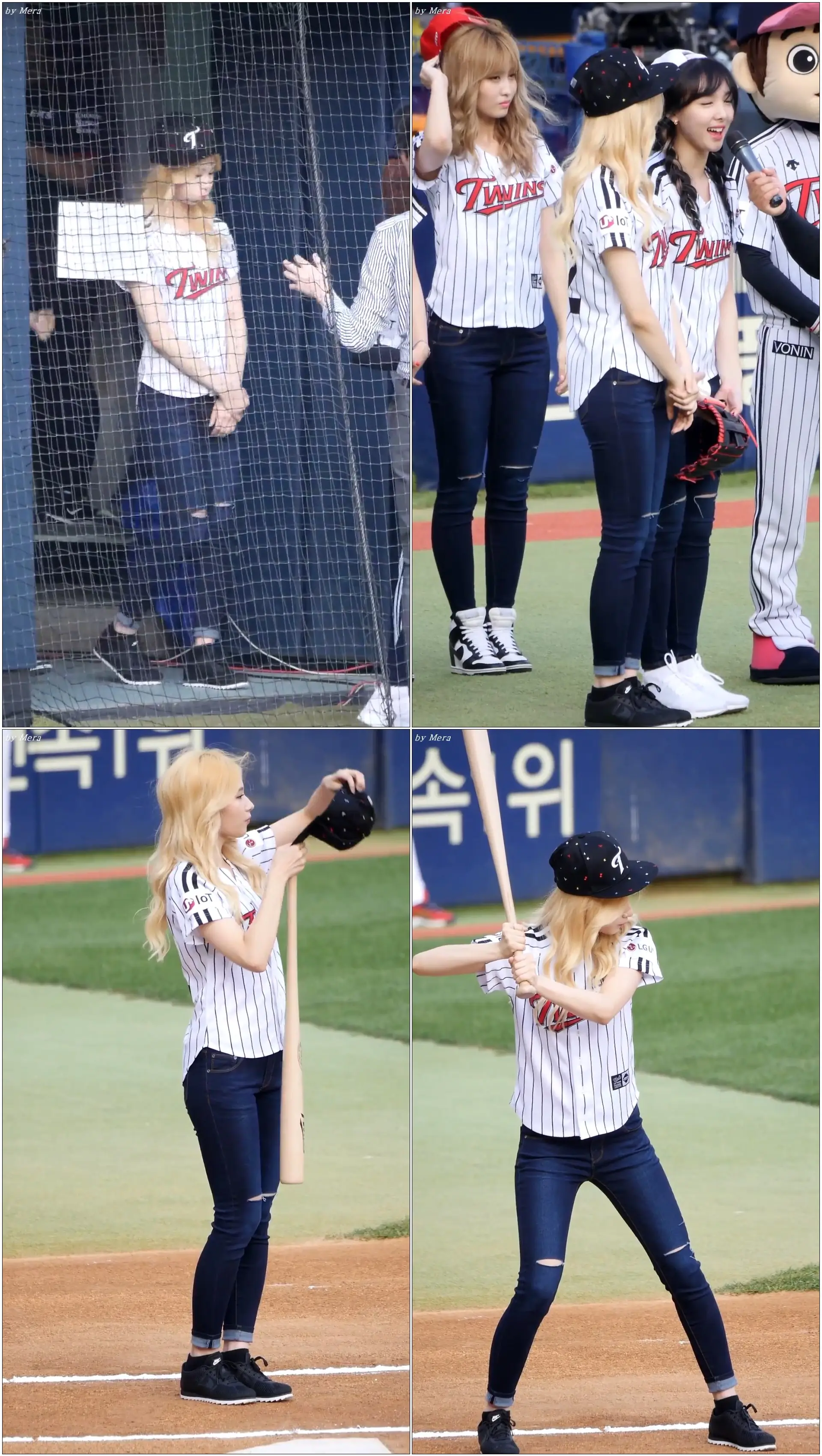 160531 트와이스 (TWICE) 시구,시타 Pitch the First Ball [사나,나연] Sana, Nayeon 직캠 Fancam (잠실야구장) by Mera