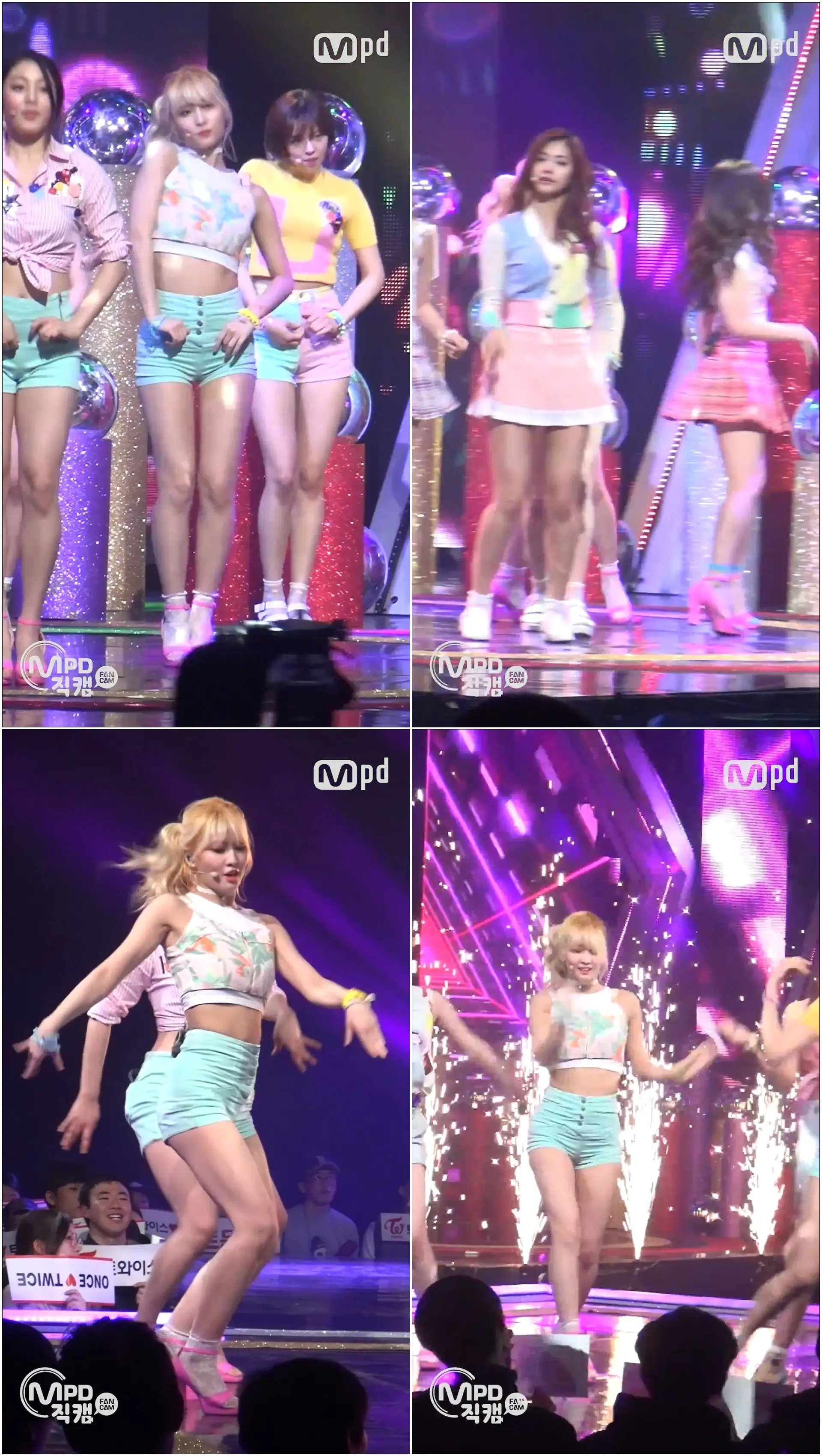 [MPD직캠] 트와이스 모모 직캠 토요일 밤에+유고걸 TWICE Fancam @엠카운트다운_160317