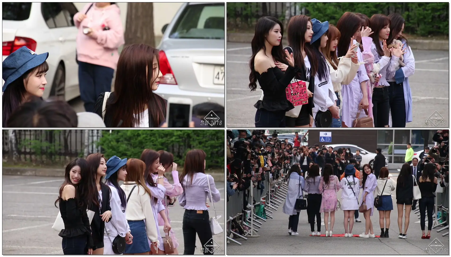 180427 러블리즈 (LOVELYZ) 전체 출근길 BY 철이 147Company - kbs 뮤직뱅크 신관공개홀(직캠/fancam)