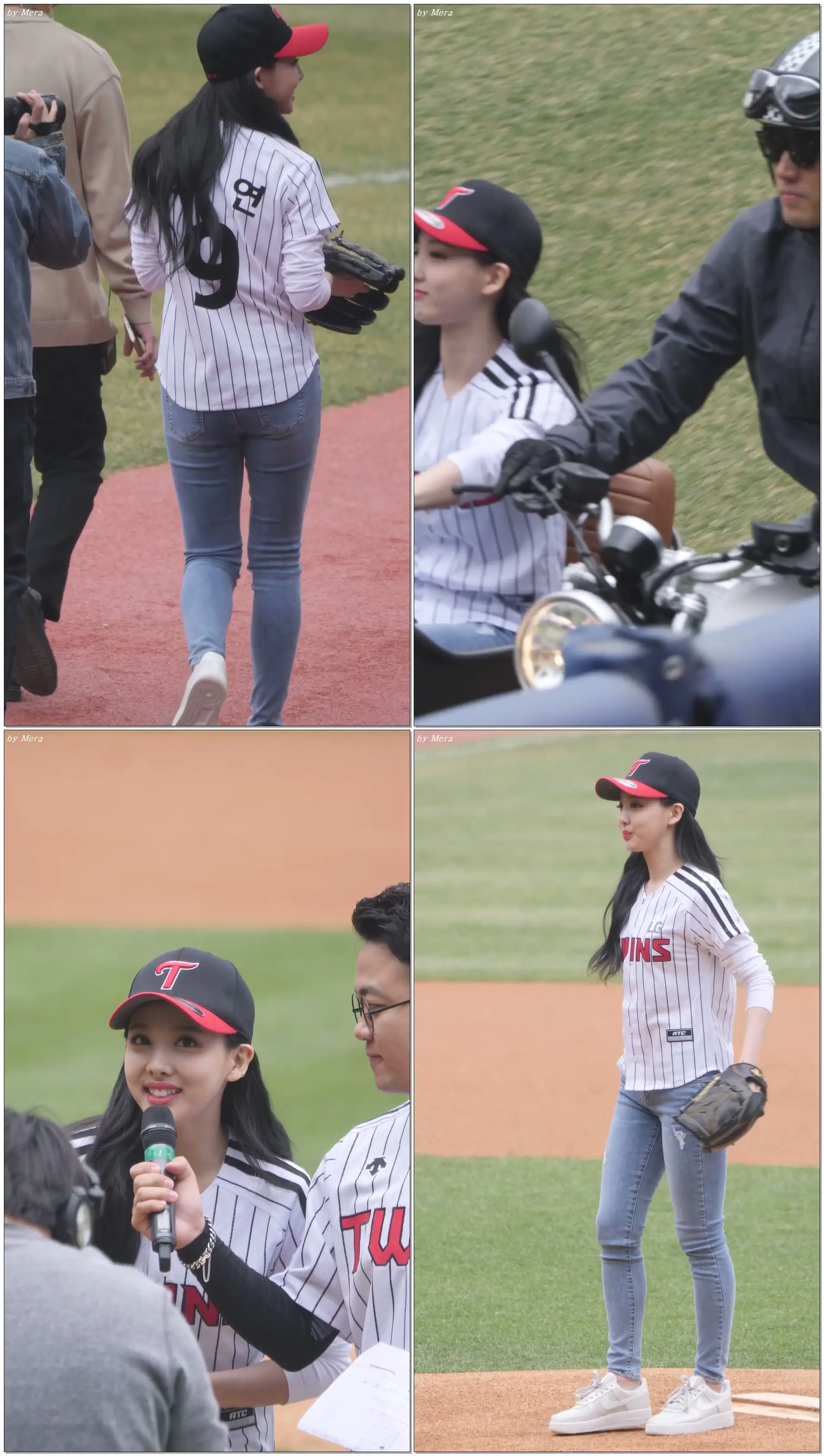 180401 트와이스 (TWICE) 시구 Pitch the First Ball [나연] Nayeon 직캠 Fancam (잠실야구장) by Mera