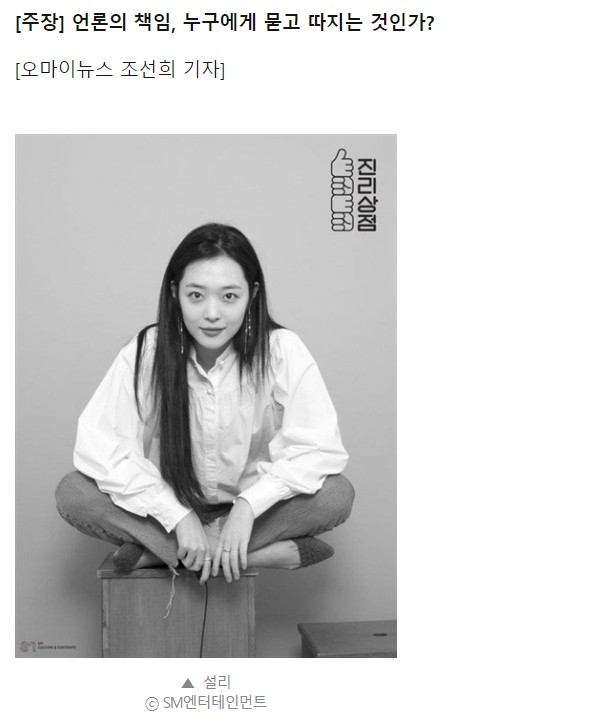 설리에 대한 늦은 보고서... 이 기사들은 용서하지 말자