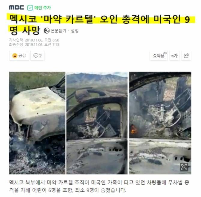 멕시코 카르텔 ㅈ된상황