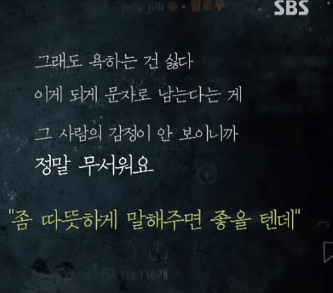 그것이 알고싶다에 나온 악플러들이 가지고 있는 기본 논리