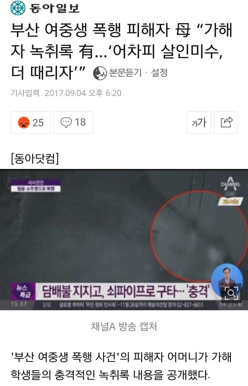 부산여중생 가해자.. 