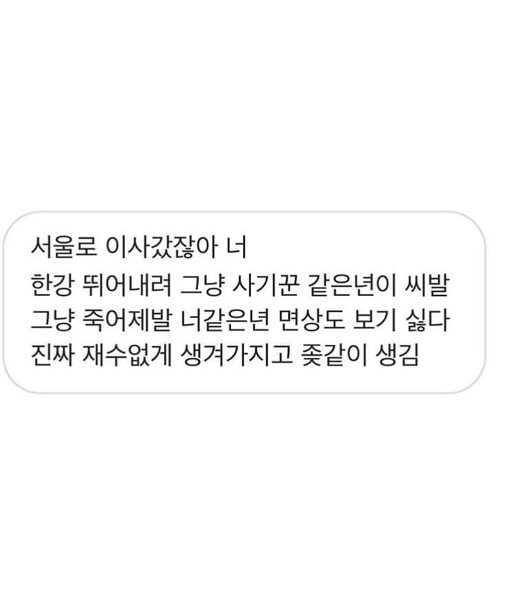 양팡 언니 인스타 (악성DM)
