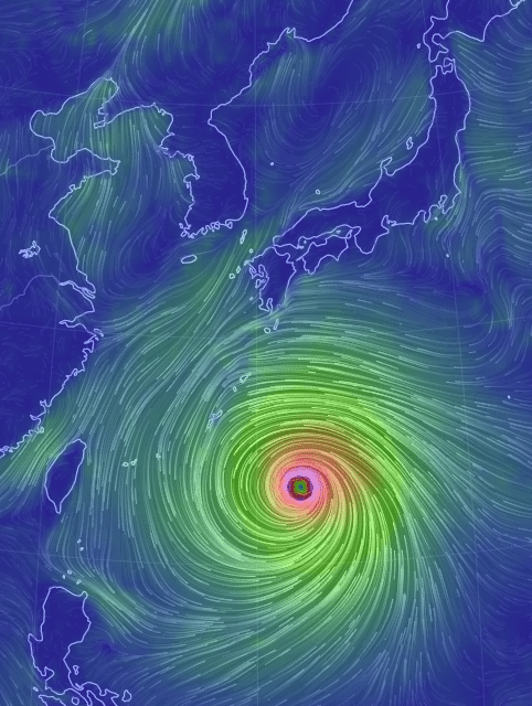 태풍 하이선 일본 남서부 접근…최대 순간풍속 70ｍ